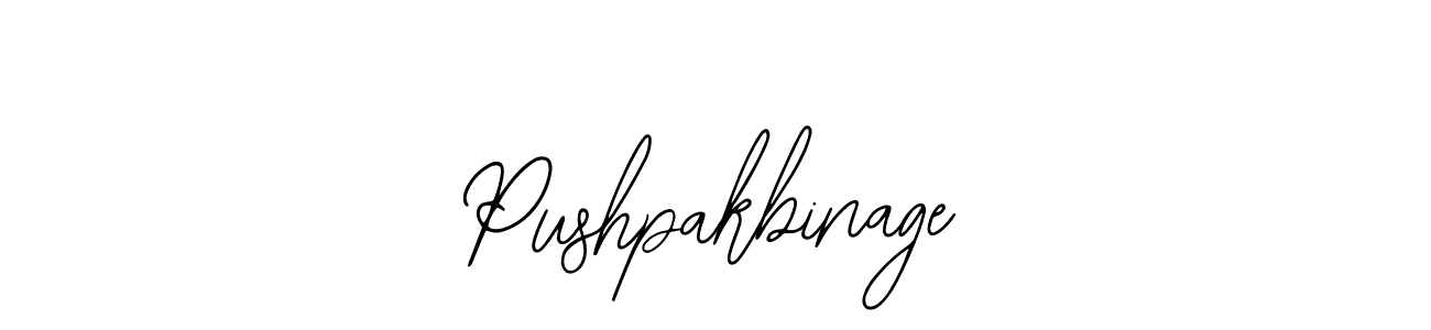 Design your own signature with our free online signature maker. With this signature software, you can create a handwritten (Bearetta-2O07w) signature for name Pushpakbinage. Pushpakbinage signature style 12 images and pictures png