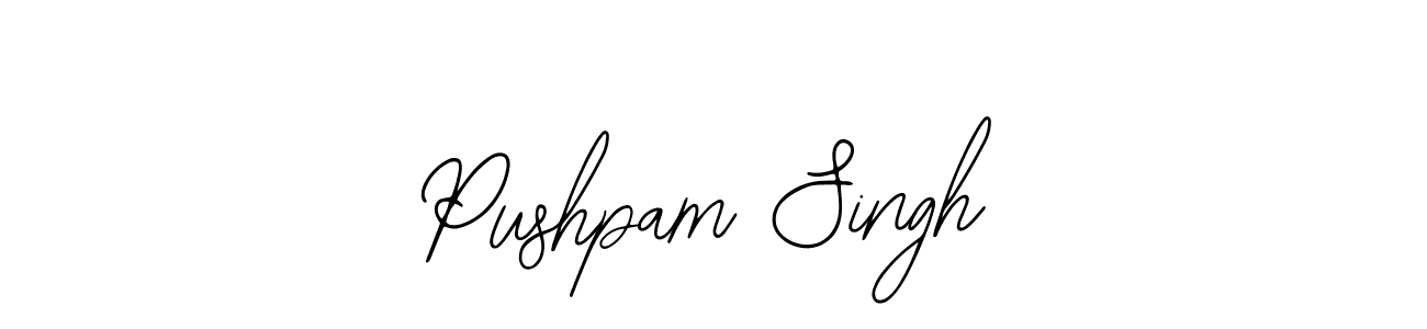 You should practise on your own different ways (Bearetta-2O07w) to write your name (Pushpam Singh) in signature. don't let someone else do it for you. Pushpam Singh signature style 12 images and pictures png