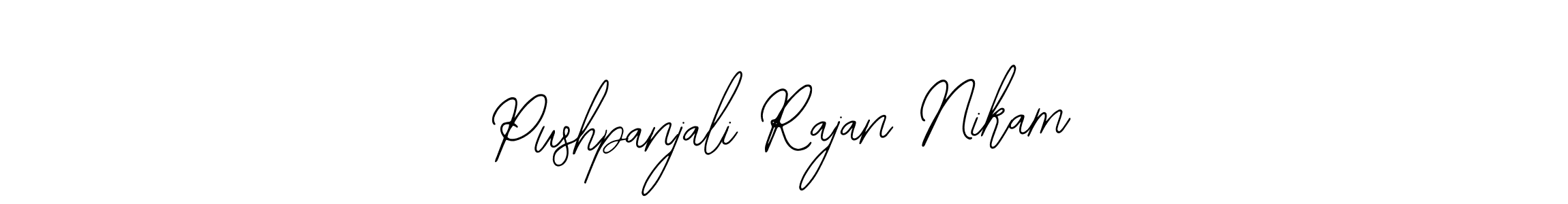 Bearetta-2O07w is a professional signature style that is perfect for those who want to add a touch of class to their signature. It is also a great choice for those who want to make their signature more unique. Get Pushpanjali Rajan Nikam name to fancy signature for free. Pushpanjali Rajan Nikam signature style 12 images and pictures png