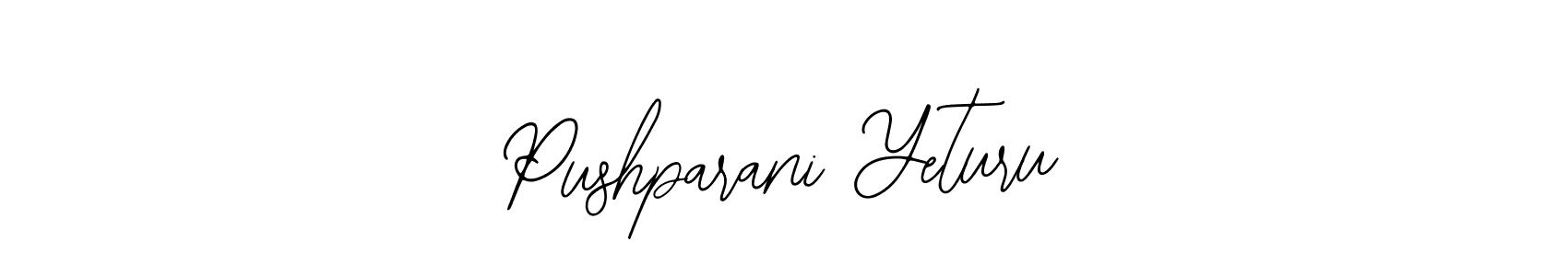 Use a signature maker to create a handwritten signature online. With this signature software, you can design (Bearetta-2O07w) your own signature for name Pushparani Yeturu. Pushparani Yeturu signature style 12 images and pictures png