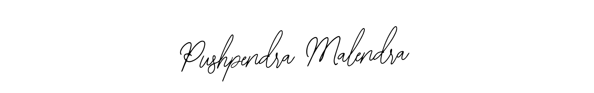 Pushpendra Malendra stylish signature style. Best Handwritten Sign (Bearetta-2O07w) for my name. Handwritten Signature Collection Ideas for my name Pushpendra Malendra. Pushpendra Malendra signature style 12 images and pictures png