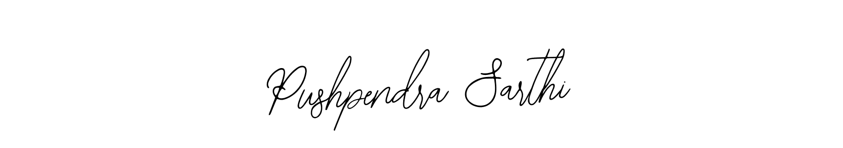 You should practise on your own different ways (Bearetta-2O07w) to write your name (Pushpendra Sarthi) in signature. don't let someone else do it for you. Pushpendra Sarthi signature style 12 images and pictures png