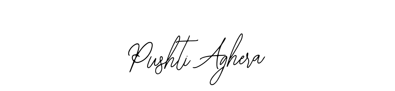 Use a signature maker to create a handwritten signature online. With this signature software, you can design (Bearetta-2O07w) your own signature for name Pushti Aghera. Pushti Aghera signature style 12 images and pictures png