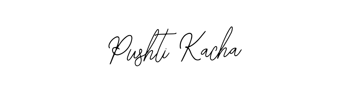 The best way (Bearetta-2O07w) to make a short signature is to pick only two or three words in your name. The name Pushti Kacha include a total of six letters. For converting this name. Pushti Kacha signature style 12 images and pictures png