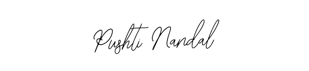 Similarly Bearetta-2O07w is the best handwritten signature design. Signature creator online .You can use it as an online autograph creator for name Pushti Nandal. Pushti Nandal signature style 12 images and pictures png