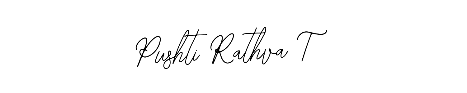 Design your own signature with our free online signature maker. With this signature software, you can create a handwritten (Bearetta-2O07w) signature for name Pushti Rathva T. Pushti Rathva T signature style 12 images and pictures png