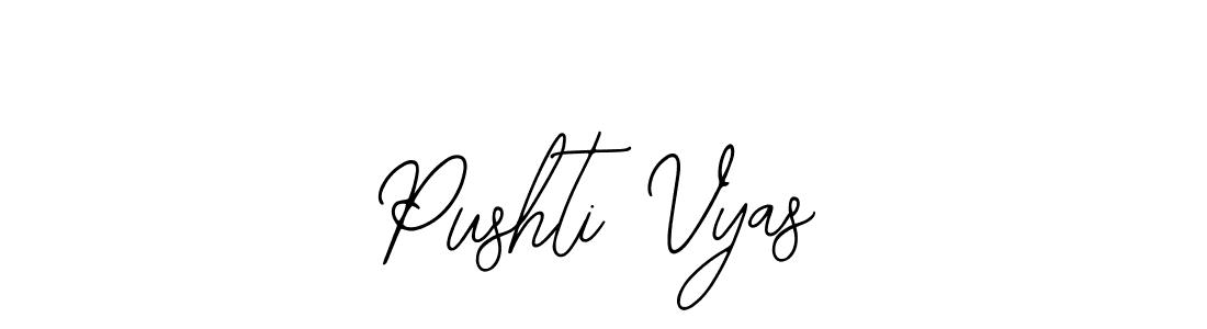 Use a signature maker to create a handwritten signature online. With this signature software, you can design (Bearetta-2O07w) your own signature for name Pushti Vyas. Pushti Vyas signature style 12 images and pictures png