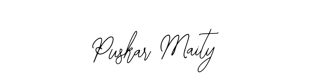 The best way (Bearetta-2O07w) to make a short signature is to pick only two or three words in your name. The name Puskar Maity include a total of six letters. For converting this name. Puskar Maity signature style 12 images and pictures png