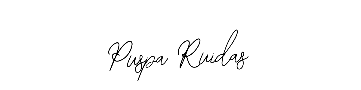 if you are searching for the best signature style for your name Puspa Ruidas. so please give up your signature search. here we have designed multiple signature styles  using Bearetta-2O07w. Puspa Ruidas signature style 12 images and pictures png