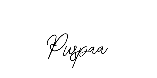 Design your own signature with our free online signature maker. With this signature software, you can create a handwritten (Bearetta-2O07w) signature for name Puspaa. Puspaa signature style 12 images and pictures png