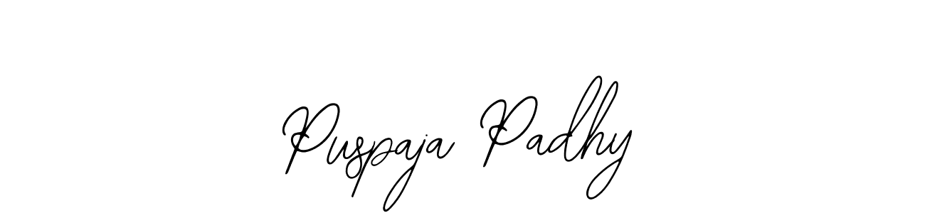 The best way (Bearetta-2O07w) to make a short signature is to pick only two or three words in your name. The name Puspaja Padhy include a total of six letters. For converting this name. Puspaja Padhy signature style 12 images and pictures png