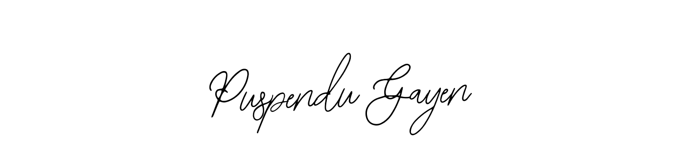 How to make Puspendu Gayen signature? Bearetta-2O07w is a professional autograph style. Create handwritten signature for Puspendu Gayen name. Puspendu Gayen signature style 12 images and pictures png