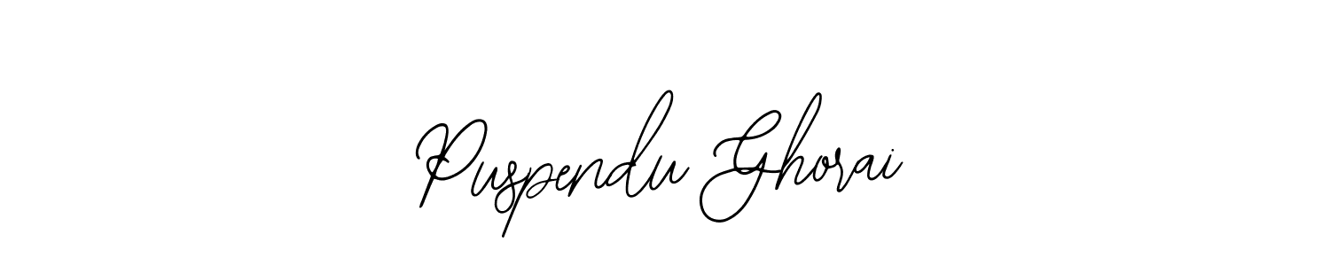 Design your own signature with our free online signature maker. With this signature software, you can create a handwritten (Bearetta-2O07w) signature for name Puspendu Ghorai. Puspendu Ghorai signature style 12 images and pictures png