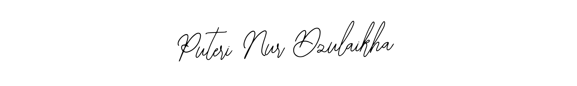 Use a signature maker to create a handwritten signature online. With this signature software, you can design (Bearetta-2O07w) your own signature for name Puteri Nur Dzulaikha. Puteri Nur Dzulaikha signature style 12 images and pictures png
