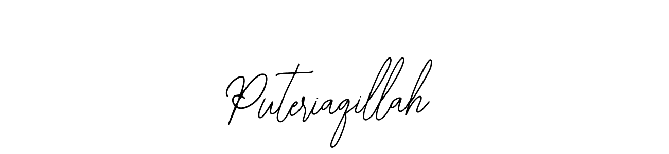 Use a signature maker to create a handwritten signature online. With this signature software, you can design (Bearetta-2O07w) your own signature for name Puteriaqillah. Puteriaqillah signature style 12 images and pictures png