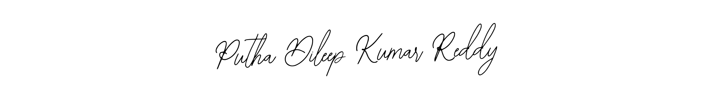 Use a signature maker to create a handwritten signature online. With this signature software, you can design (Bearetta-2O07w) your own signature for name Putha Dileep Kumar Reddy. Putha Dileep Kumar Reddy signature style 12 images and pictures png
