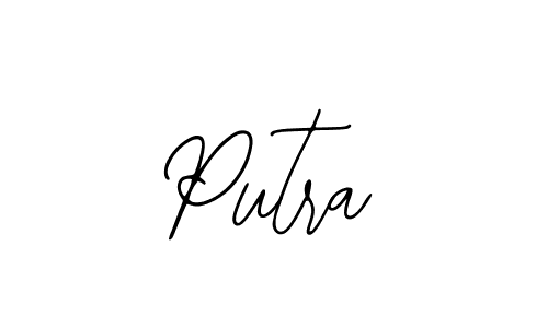 How to make Putra name signature. Use Bearetta-2O07w style for creating short signs online. This is the latest handwritten sign. Putra signature style 12 images and pictures png