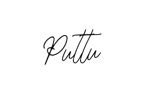You should practise on your own different ways (Bearetta-2O07w) to write your name (Puttu) in signature. don't let someone else do it for you. Puttu signature style 12 images and pictures png
