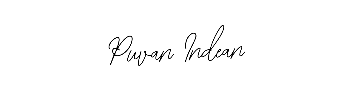 How to make Puvan Indean name signature. Use Bearetta-2O07w style for creating short signs online. This is the latest handwritten sign. Puvan Indean signature style 12 images and pictures png