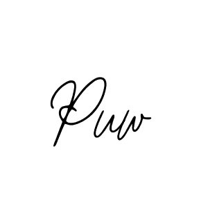Design your own signature with our free online signature maker. With this signature software, you can create a handwritten (Bearetta-2O07w) signature for name Puw. Puw signature style 12 images and pictures png