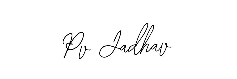 Similarly Bearetta-2O07w is the best handwritten signature design. Signature creator online .You can use it as an online autograph creator for name Pv Jadhav. Pv Jadhav signature style 12 images and pictures png