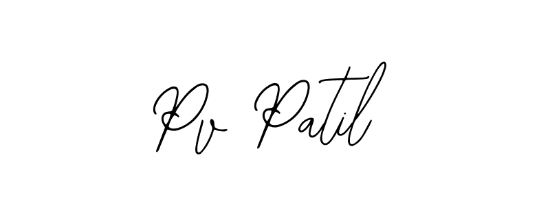 The best way (Bearetta-2O07w) to make a short signature is to pick only two or three words in your name. The name Pv Patil include a total of six letters. For converting this name. Pv Patil signature style 12 images and pictures png