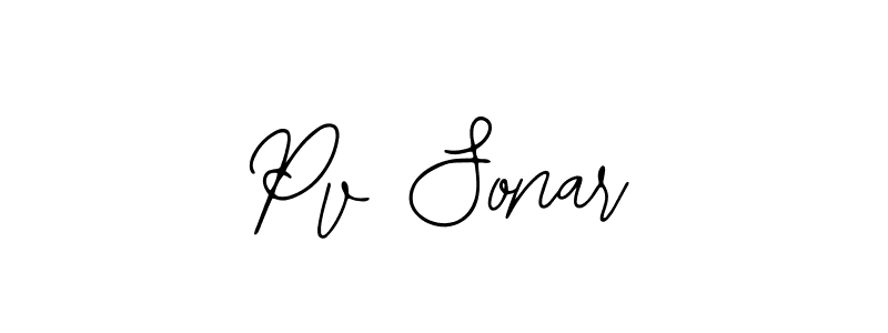 Make a beautiful signature design for name Pv Sonar. With this signature (Bearetta-2O07w) style, you can create a handwritten signature for free. Pv Sonar signature style 12 images and pictures png