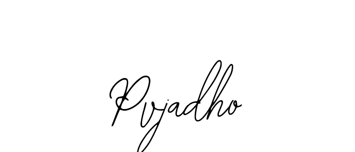 How to make Pvjadho name signature. Use Bearetta-2O07w style for creating short signs online. This is the latest handwritten sign. Pvjadho signature style 12 images and pictures png