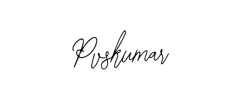 How to make Pvskumar name signature. Use Bearetta-2O07w style for creating short signs online. This is the latest handwritten sign. Pvskumar signature style 12 images and pictures png