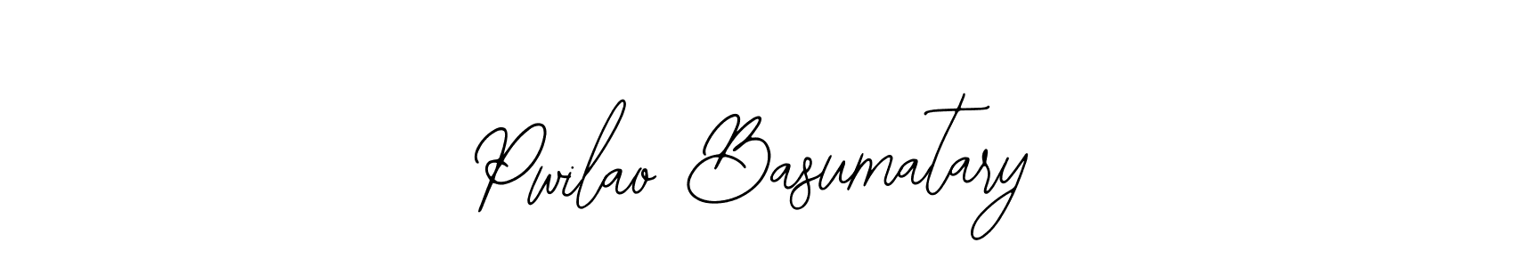 Create a beautiful signature design for name Pwilao Basumatary. With this signature (Bearetta-2O07w) fonts, you can make a handwritten signature for free. Pwilao Basumatary signature style 12 images and pictures png
