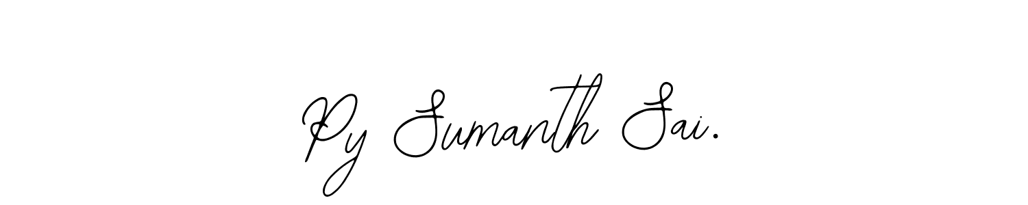 Use a signature maker to create a handwritten signature online. With this signature software, you can design (Bearetta-2O07w) your own signature for name Py Sumanth Sai.. Py Sumanth Sai. signature style 12 images and pictures png