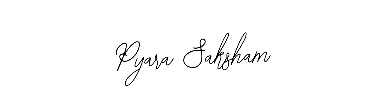 Bearetta-2O07w is a professional signature style that is perfect for those who want to add a touch of class to their signature. It is also a great choice for those who want to make their signature more unique. Get Pyara Saksham name to fancy signature for free. Pyara Saksham signature style 12 images and pictures png