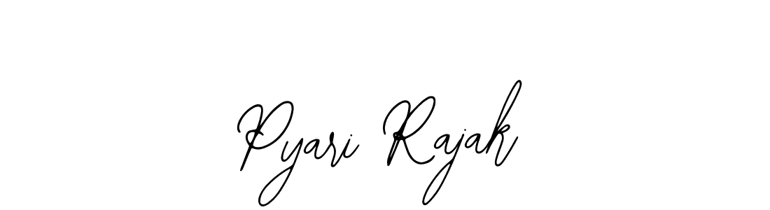 The best way (Bearetta-2O07w) to make a short signature is to pick only two or three words in your name. The name Pyari Rajak include a total of six letters. For converting this name. Pyari Rajak signature style 12 images and pictures png