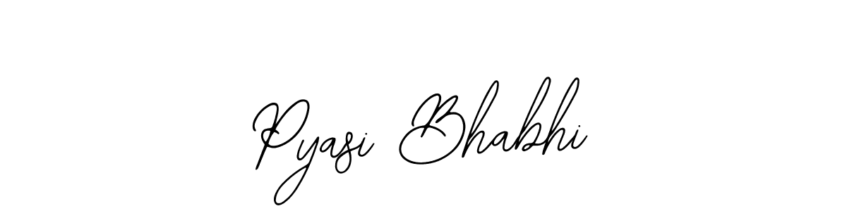 Use a signature maker to create a handwritten signature online. With this signature software, you can design (Bearetta-2O07w) your own signature for name Pyasi Bhabhi. Pyasi Bhabhi signature style 12 images and pictures png