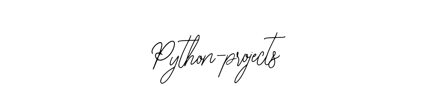 Create a beautiful signature design for name Python-projects. With this signature (Bearetta-2O07w) fonts, you can make a handwritten signature for free. Python-projects signature style 12 images and pictures png