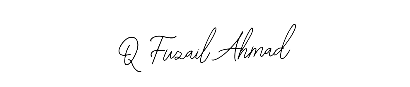 if you are searching for the best signature style for your name Q Fuzail Ahmad. so please give up your signature search. here we have designed multiple signature styles  using Bearetta-2O07w. Q Fuzail Ahmad signature style 12 images and pictures png