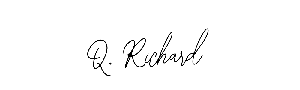 The best way (Bearetta-2O07w) to make a short signature is to pick only two or three words in your name. The name Q. Richard include a total of six letters. For converting this name. Q. Richard signature style 12 images and pictures png