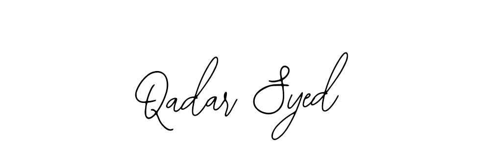 You should practise on your own different ways (Bearetta-2O07w) to write your name (Qadar Syed) in signature. don't let someone else do it for you. Qadar Syed signature style 12 images and pictures png