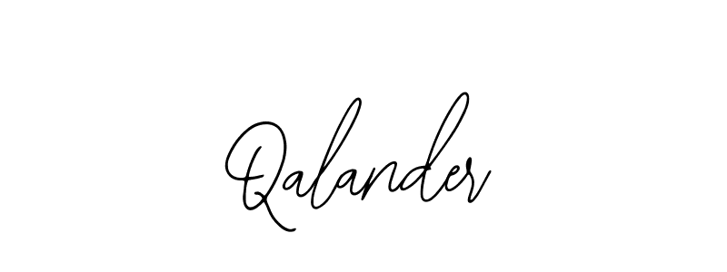 Use a signature maker to create a handwritten signature online. With this signature software, you can design (Bearetta-2O07w) your own signature for name Qalander. Qalander signature style 12 images and pictures png