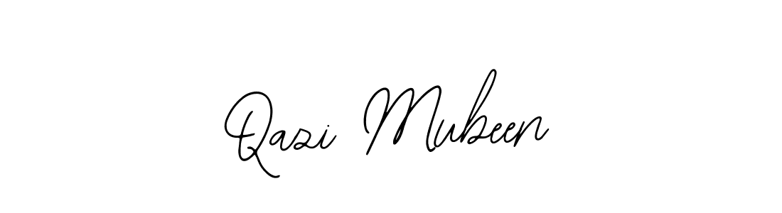 The best way (Bearetta-2O07w) to make a short signature is to pick only two or three words in your name. The name Qazi Mubeen include a total of six letters. For converting this name. Qazi Mubeen signature style 12 images and pictures png