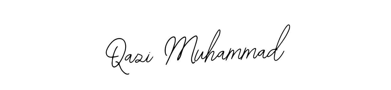 How to make Qazi Muhammad name signature. Use Bearetta-2O07w style for creating short signs online. This is the latest handwritten sign. Qazi Muhammad signature style 12 images and pictures png