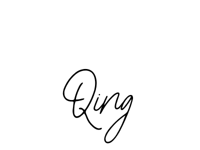 You should practise on your own different ways (Bearetta-2O07w) to write your name (Qing) in signature. don't let someone else do it for you. Qing signature style 12 images and pictures png