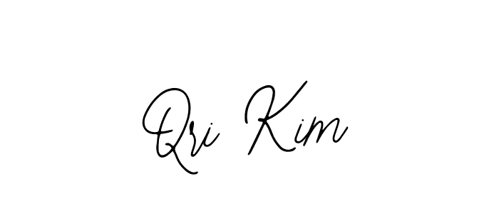 You should practise on your own different ways (Bearetta-2O07w) to write your name (Qri Kim) in signature. don't let someone else do it for you. Qri Kim signature style 12 images and pictures png
