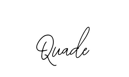 You should practise on your own different ways (Bearetta-2O07w) to write your name (Quade) in signature. don't let someone else do it for you. Quade signature style 12 images and pictures png