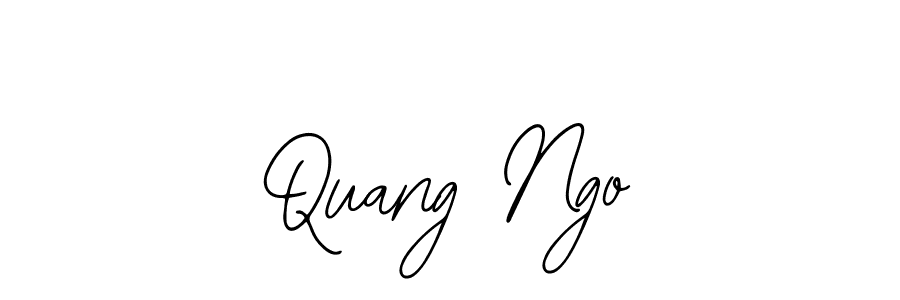 How to make Quang Ngo name signature. Use Bearetta-2O07w style for creating short signs online. This is the latest handwritten sign. Quang Ngo signature style 12 images and pictures png