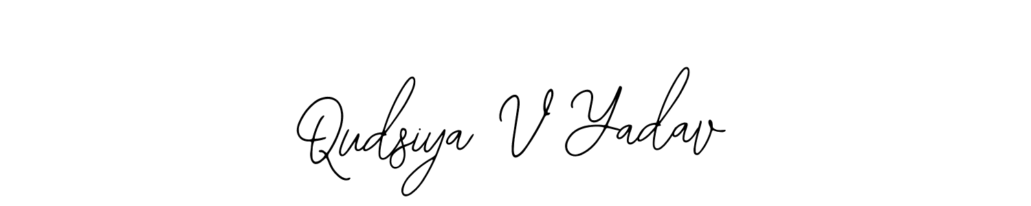 Make a beautiful signature design for name Qudsiya V Yadav. With this signature (Bearetta-2O07w) style, you can create a handwritten signature for free. Qudsiya V Yadav signature style 12 images and pictures png