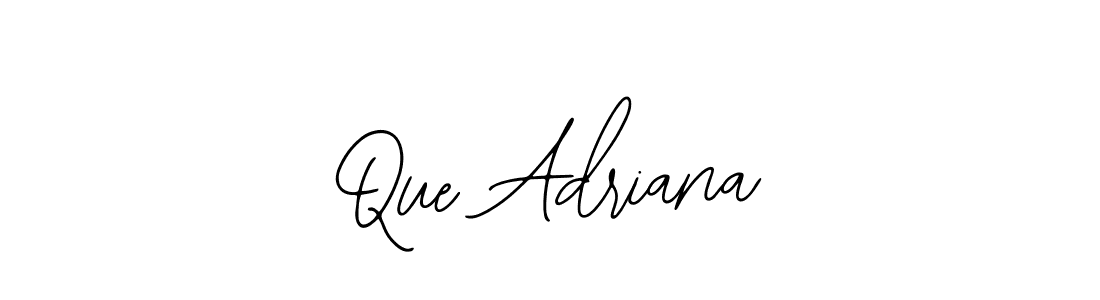You should practise on your own different ways (Bearetta-2O07w) to write your name (Que Adriana) in signature. don't let someone else do it for you. Que Adriana signature style 12 images and pictures png