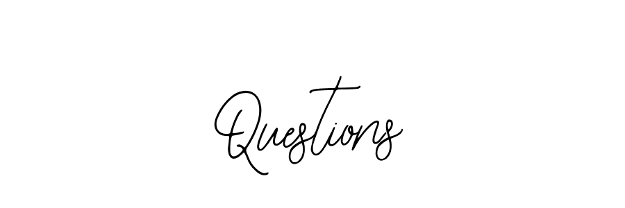 Similarly Bearetta-2O07w is the best handwritten signature design. Signature creator online .You can use it as an online autograph creator for name Questions. Questions signature style 12 images and pictures png