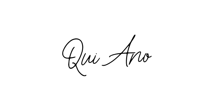 You should practise on your own different ways (Bearetta-2O07w) to write your name (Qui Ano) in signature. don't let someone else do it for you. Qui Ano signature style 12 images and pictures png