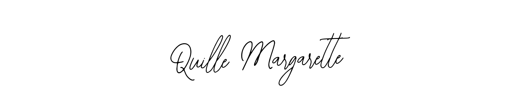 How to make Quille Margarette name signature. Use Bearetta-2O07w style for creating short signs online. This is the latest handwritten sign. Quille Margarette signature style 12 images and pictures png